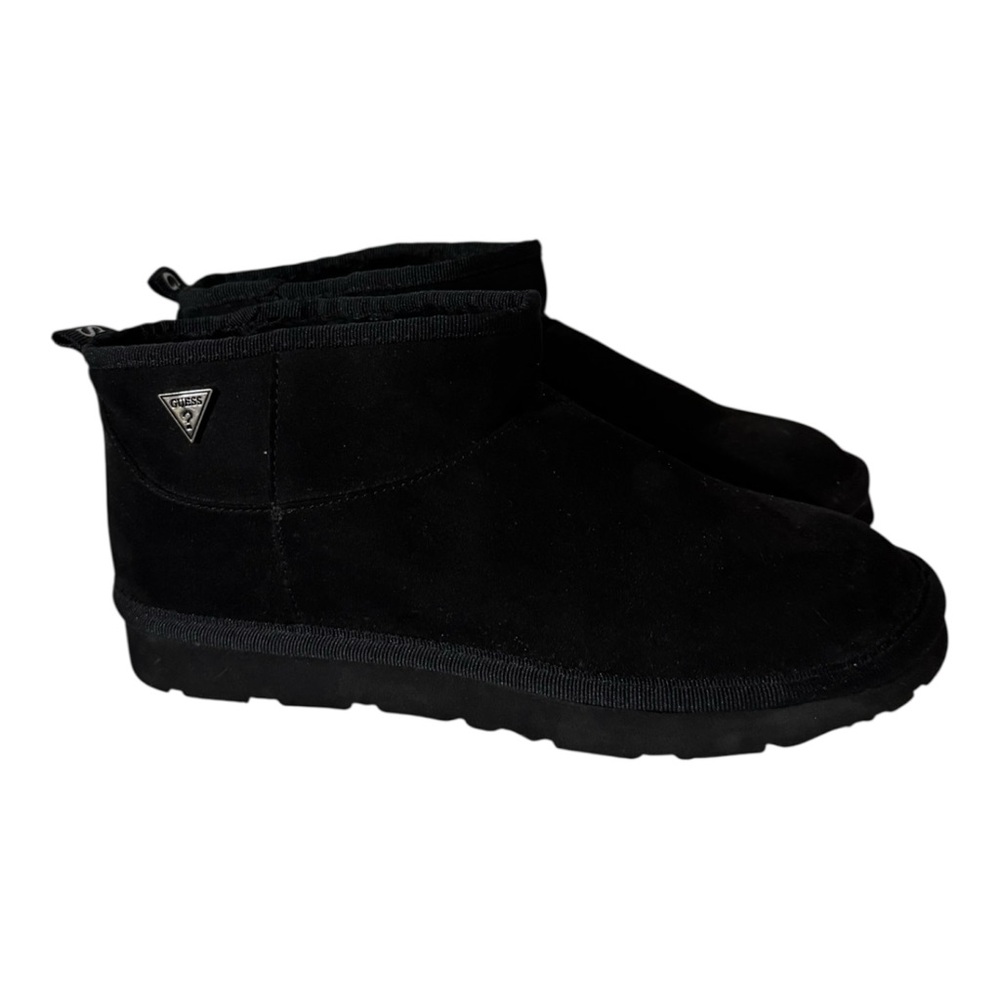 GUESS PAIRS Women's TEXTILE UPPER Suede pull on boot+Memory Foam 7.5
